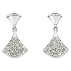 Bvlgari White Gold Diamond Divas Dream Earrings 0.94ct 351100