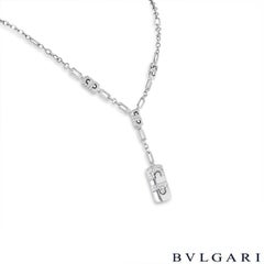 Bvlgari 18k White Gold Diamond Parentesi Lariat Necklace, 1.16ct
