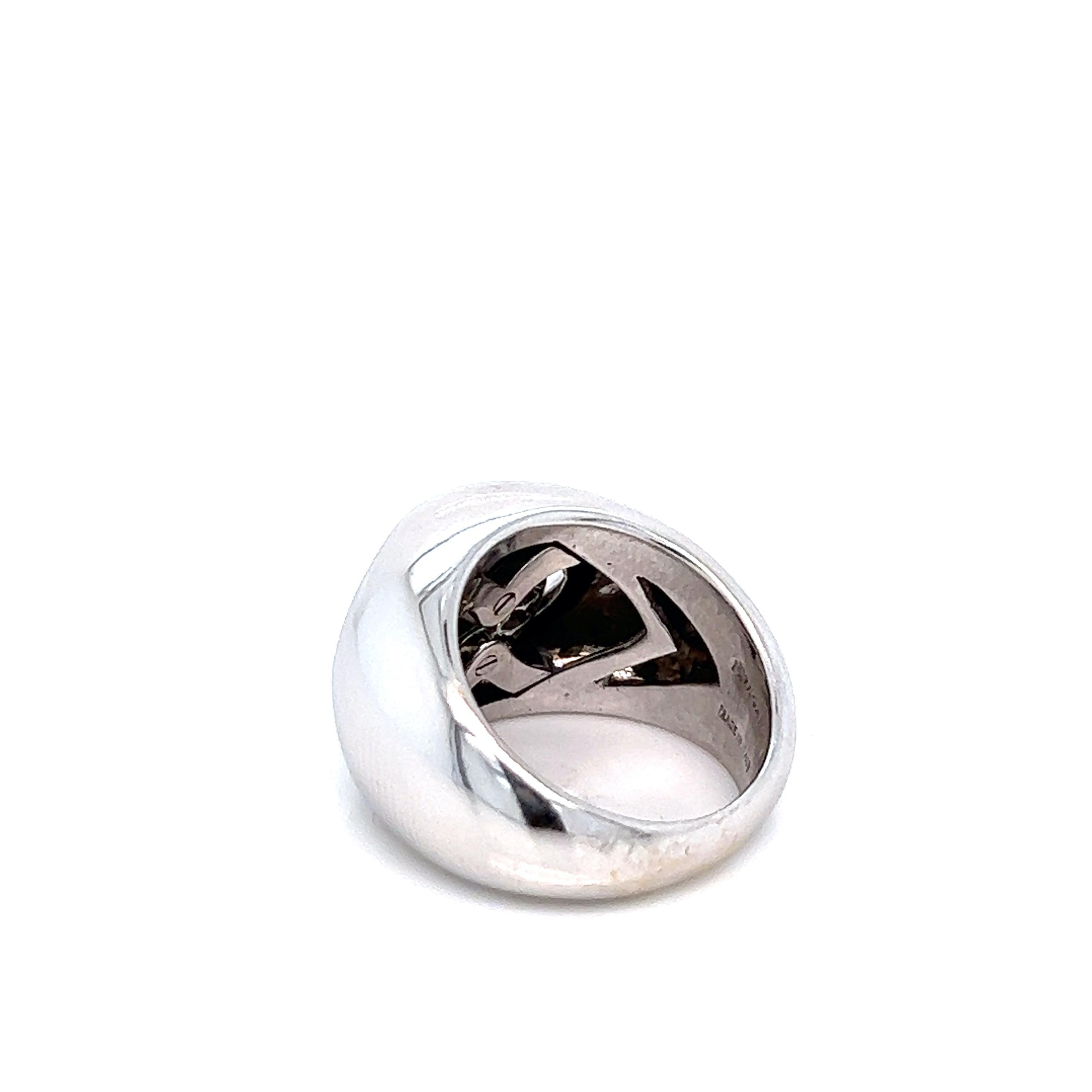 Bvlgari White Gold Diamond Ring For Sale 2
