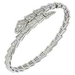 Bvlgari White Gold Diamond Serpenti Viper Bracelet 351844