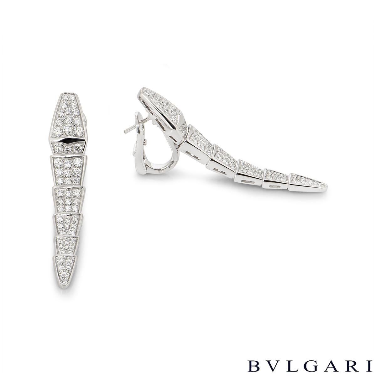 bulgari serpenti earrings white gold