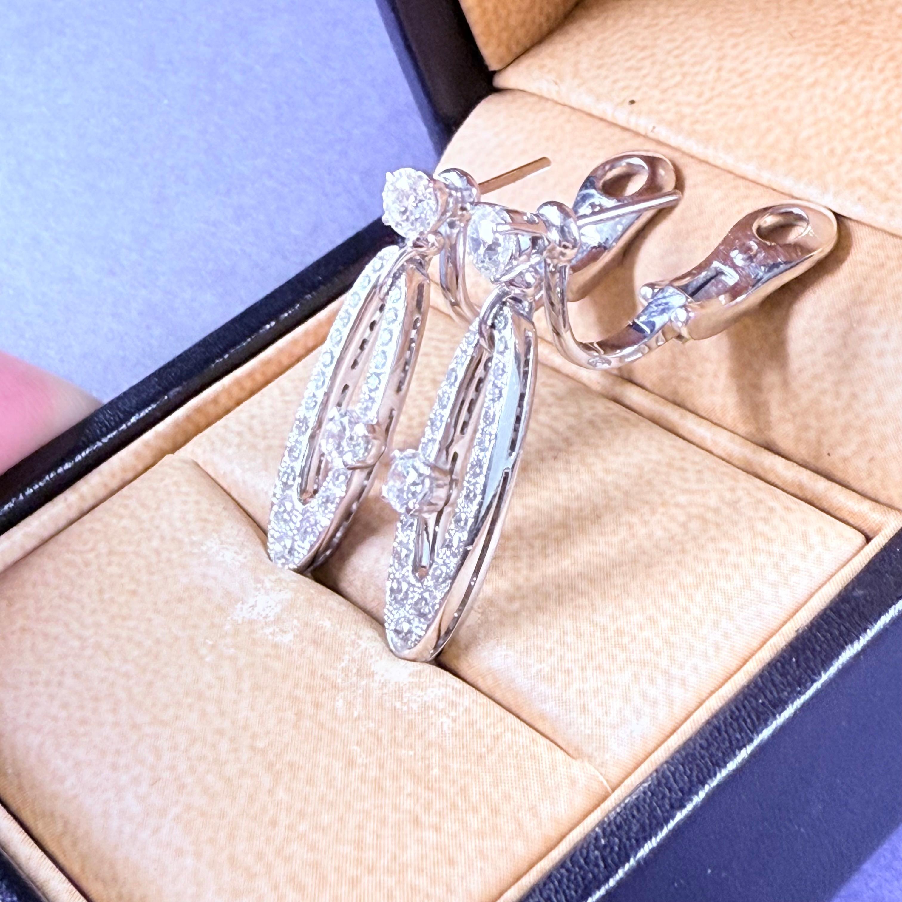 Bvlgari White Gold Elysia Diamond Earrings For Sale 5
