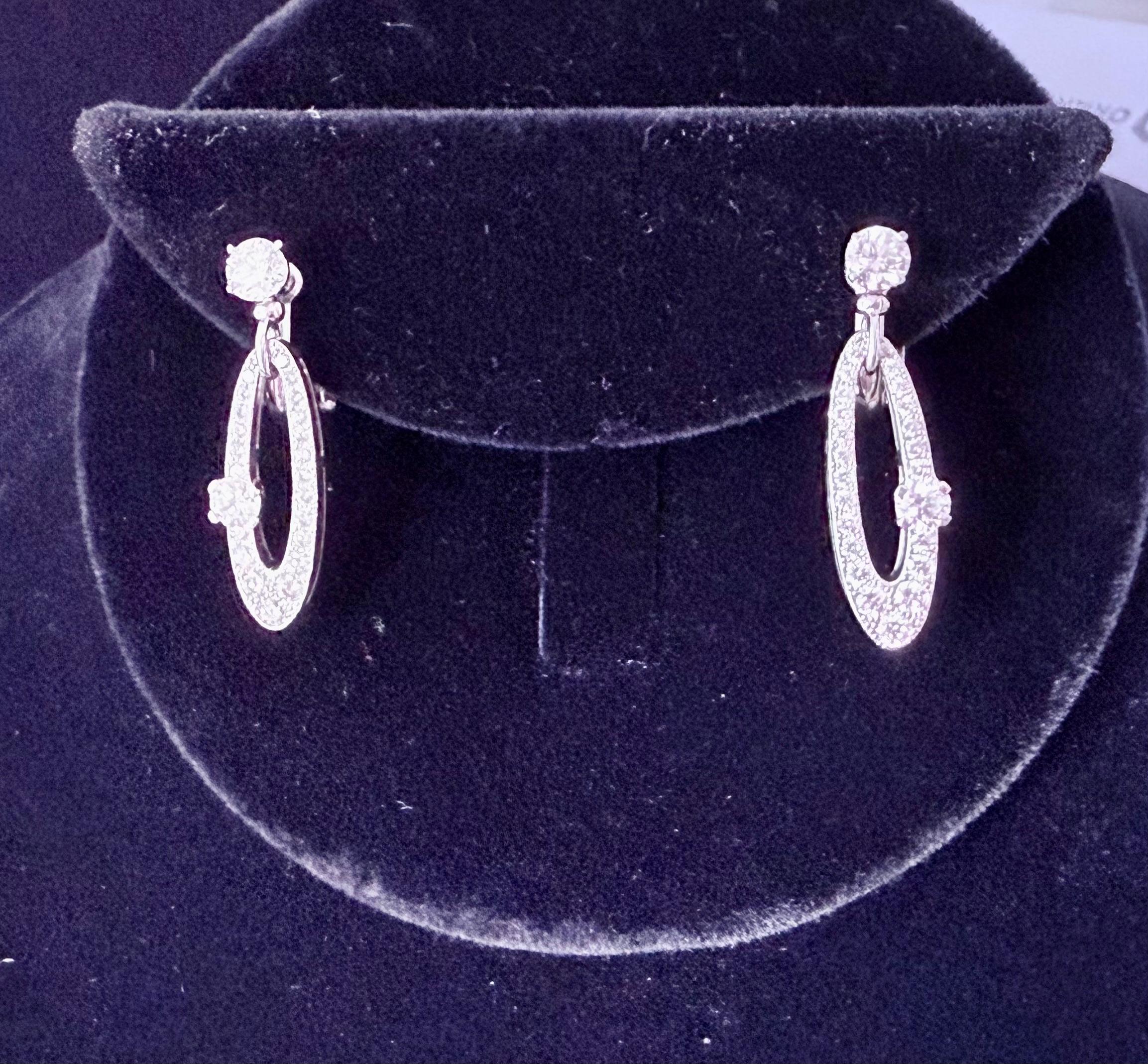 Women's or Men's Bvlgari White Gold Elysia Diamond Earrings For Sale