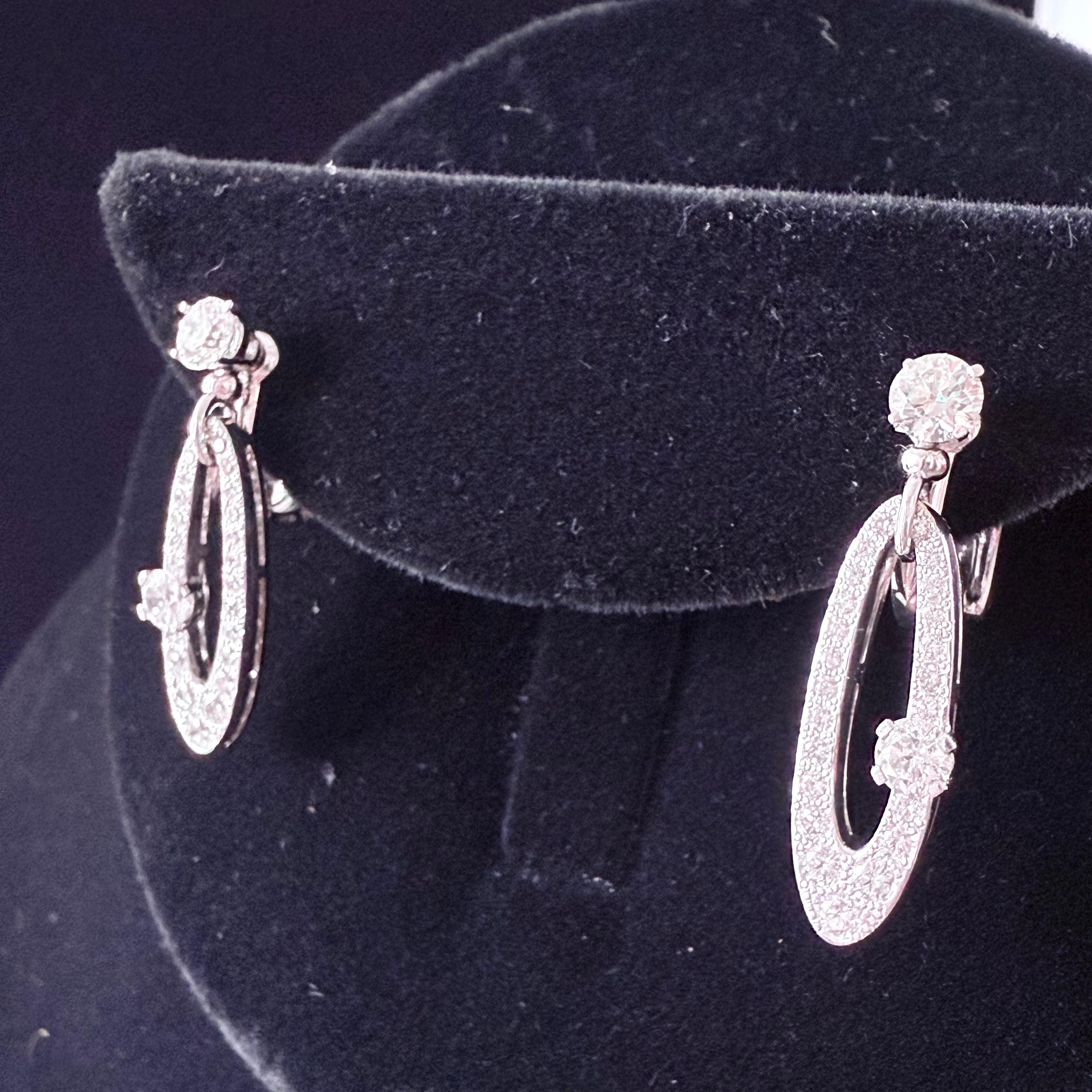 Bvlgari White Gold Elysia Diamond Earrings For Sale 1