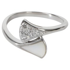 BVLGARI White Gold Mother Of Pearl and Diamond Diva's Dream Ring