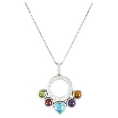 Bvlgari White Gold Multi-Gem Allegra Pendant