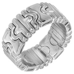 Bvlgari White Gold Parentesi Band Ring