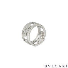 Bvlgari White Gold Parentesi Ring Size 56