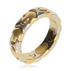 BVLGARI Flexibler Ring „Alveare“ aus Weißgold und Gelbgold