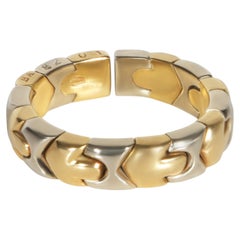 BVLGARI Flexibler Ring „Alveare“ aus Weißgold und Gelbgold