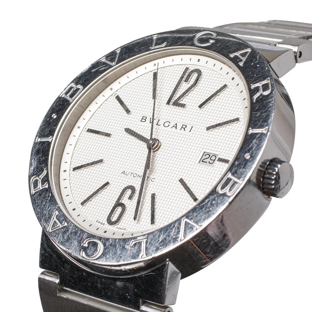 Women's Bvlgari White Stainless Steel Bvlgari BB42WSSD 101381 Men's Wristwatch 42 mm