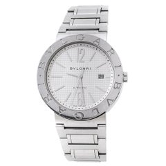 Bvlgari White Stainless Steel Bvlgari BB42WSSD 101381 Men's Wristwatch 42 mm