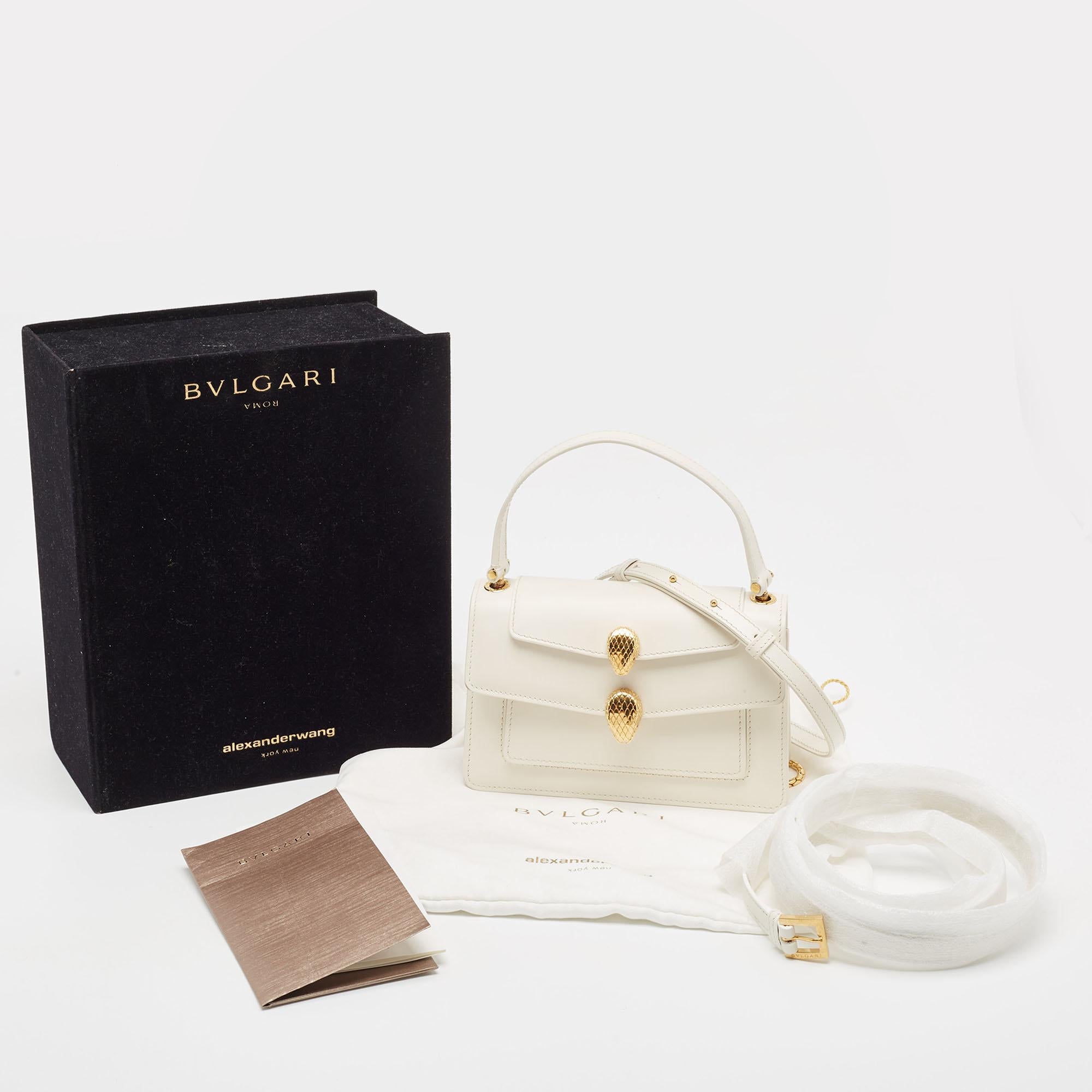 Bvlgari x Alexander Wang White Leather Serpenti Belt Bag 13