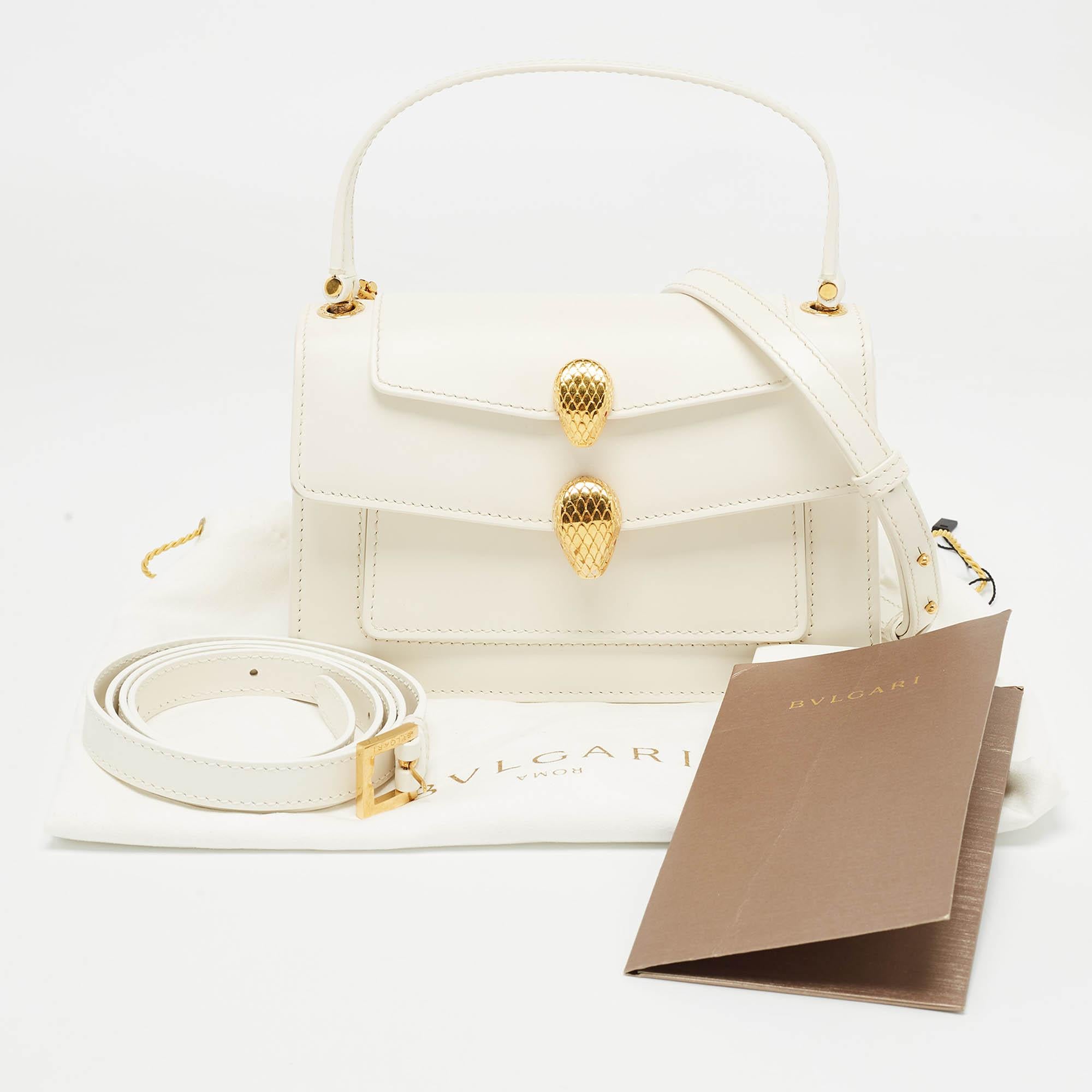 Bvlgari X Alexander Wang White Leather Serpenti Forever Belt Bag 4