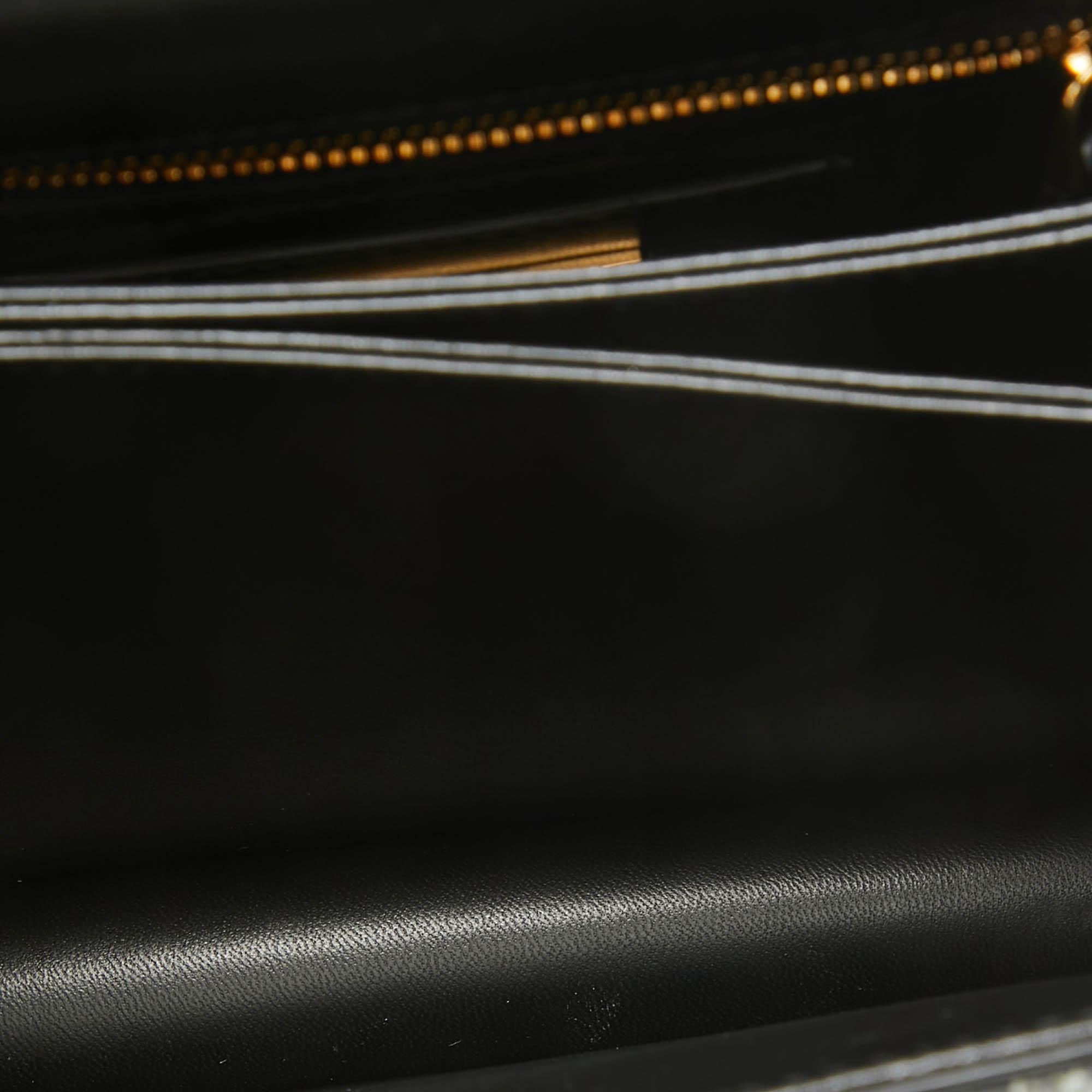 Bvlgari x Mary Katrantzou Black Leather Bejewelled Top Handle Bag For Sale 8