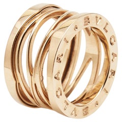 Bvlgari x Zaha Hadid B.Zero1 18k Rose Gold Ring Size 49