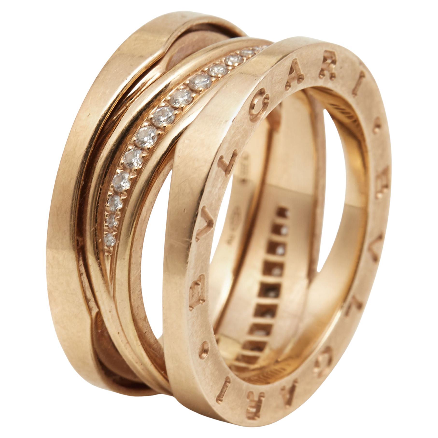 Bvlgari x Zaha Hadid B.Zero1 Diamond 18k Rose Gold Ring Size 54 at 1stDibs  | loius zaha, bulgari ring zaha hadid, bvlgari gyűrű