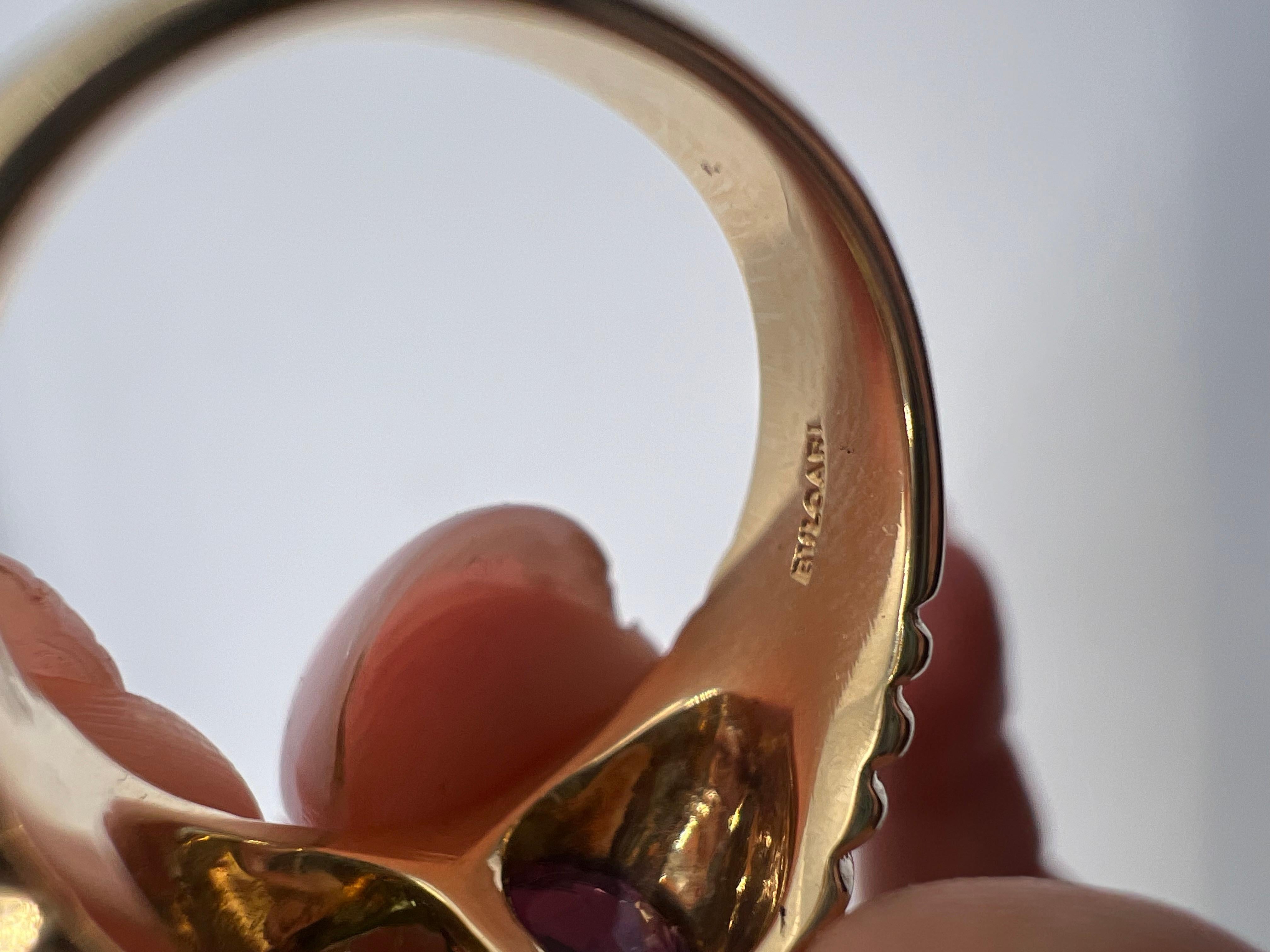 Bvlgari Yellow 18-kt Gold Amethyst & Peridot Ring 3