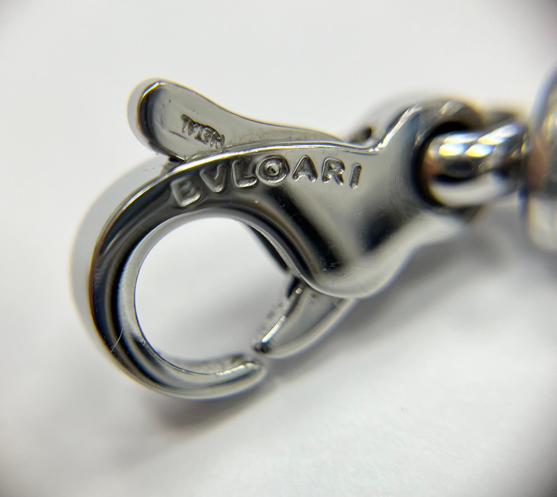 BVLGARI Yellow Gold and Steel Large Heart Pendant Leather Necklace en vente 2