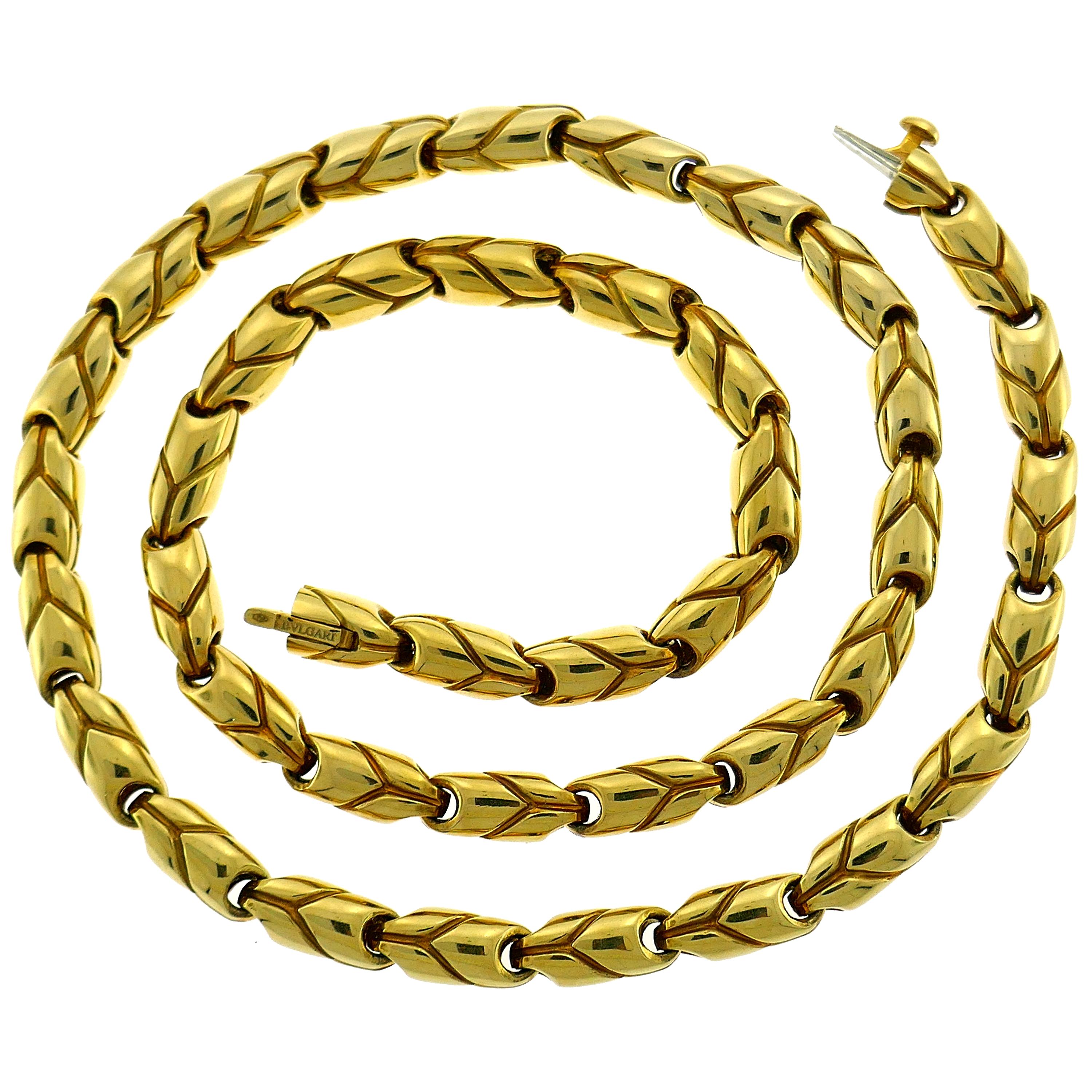 Bvlgari Yellow Gold Chain Necklace Bulgari, 1970s