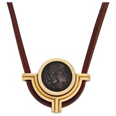Bvlgari Yellow Gold Costantino Magno Roman Coin Necklace