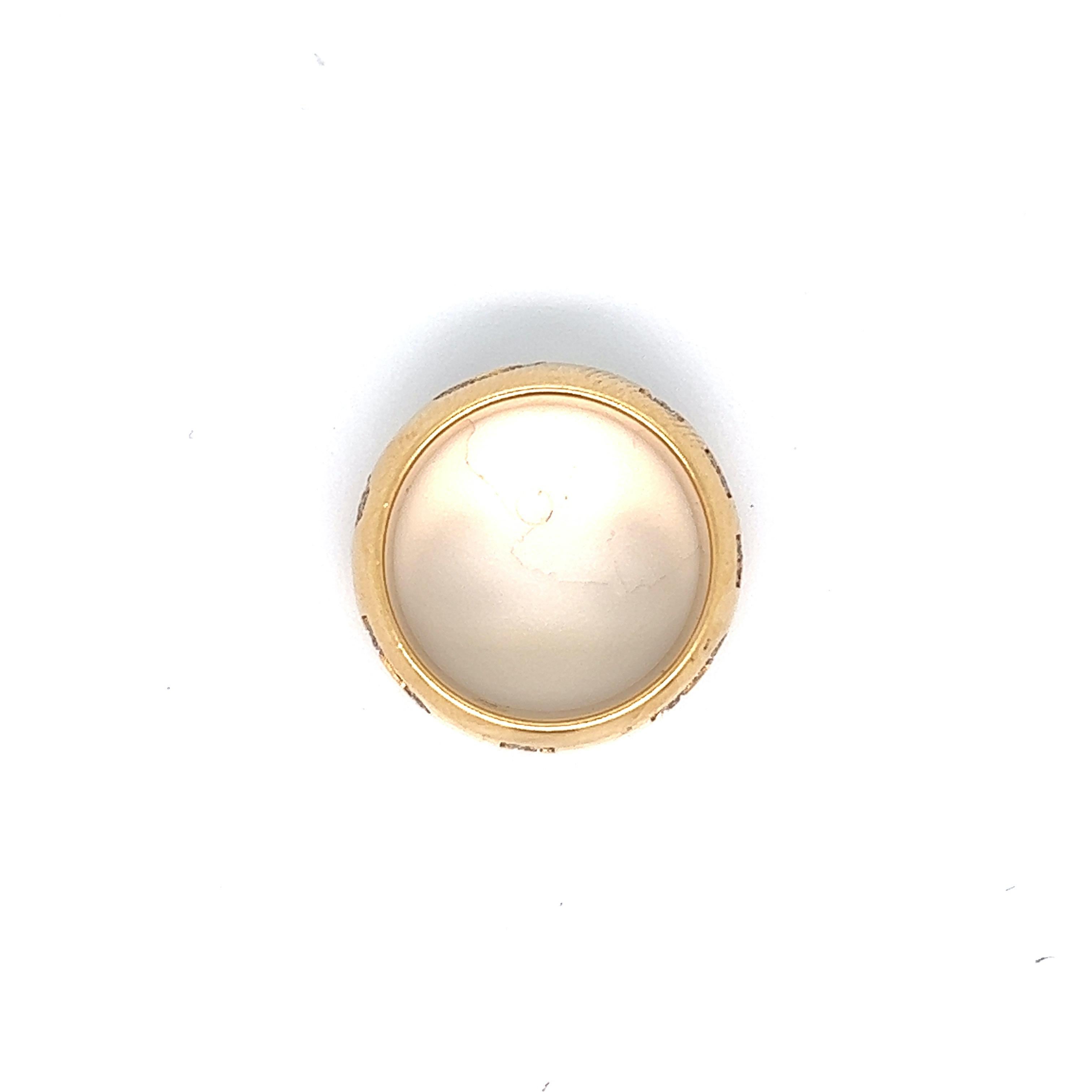 Women's Bvlgari Yellow Gold Diamond Band Ring For Sale