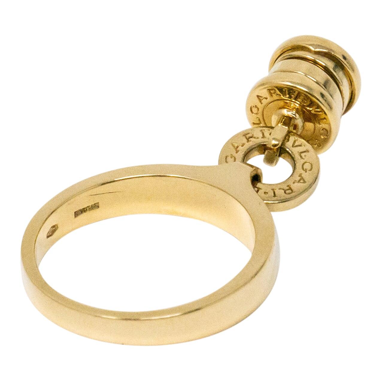 Contemporary Bvlgari Yellow Gold Diamonds Ring For Sale