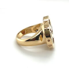 BVLGARI Yellow Gold & Mother of Pearl Spinning Ring - Size 7 3/4