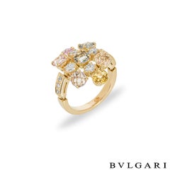 Bvlgari Yellow Gold Multi-Coloured Sapphire and Diamond Ring