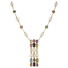 Bvlgari Collier Allegra en or jaune multi-gemmes