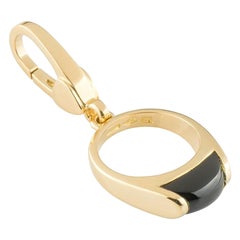 Bvlgari Yellow Gold Onyx Charm Pendant