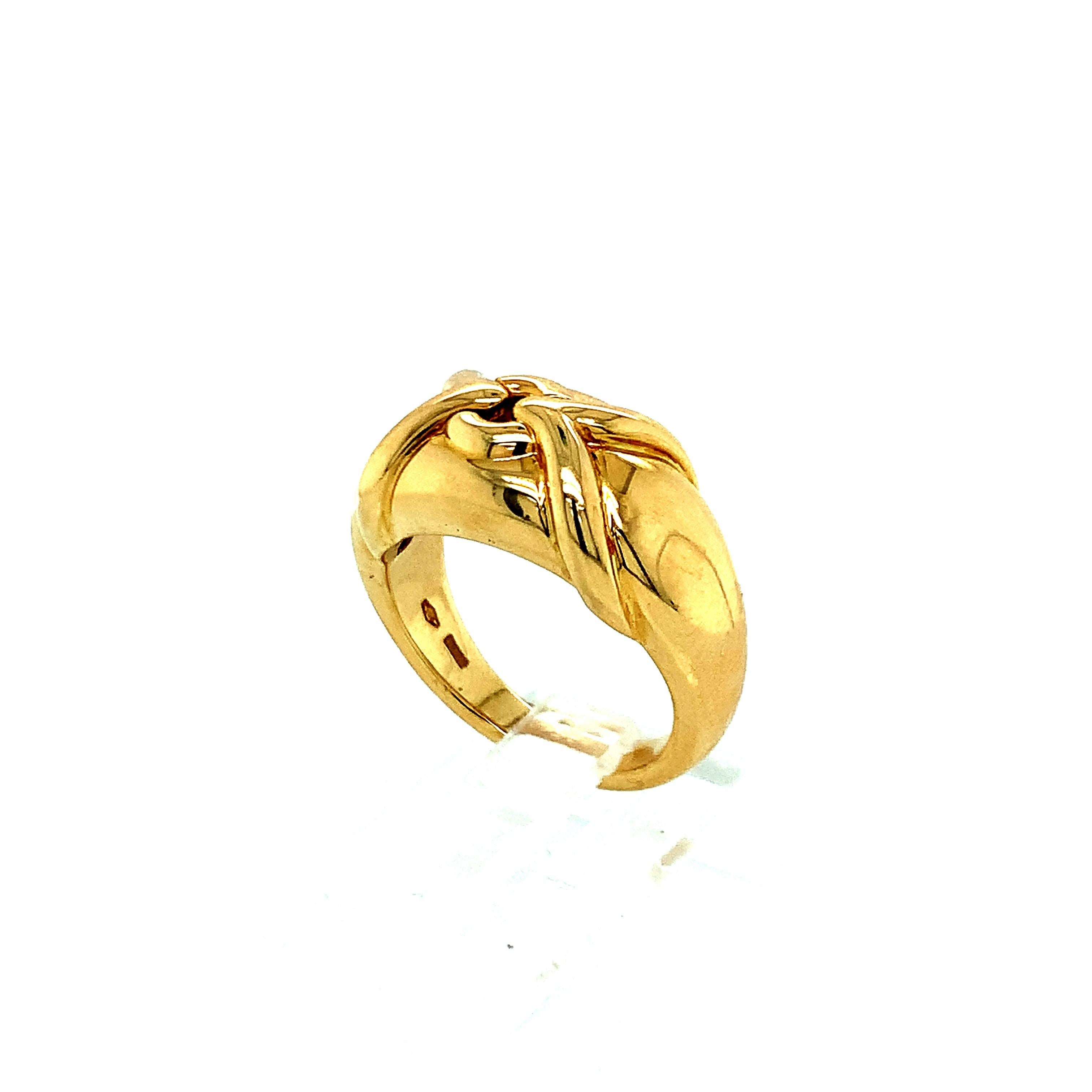Bvlgari Yellow Gold Ring In Excellent Condition For Sale In New York, NY
