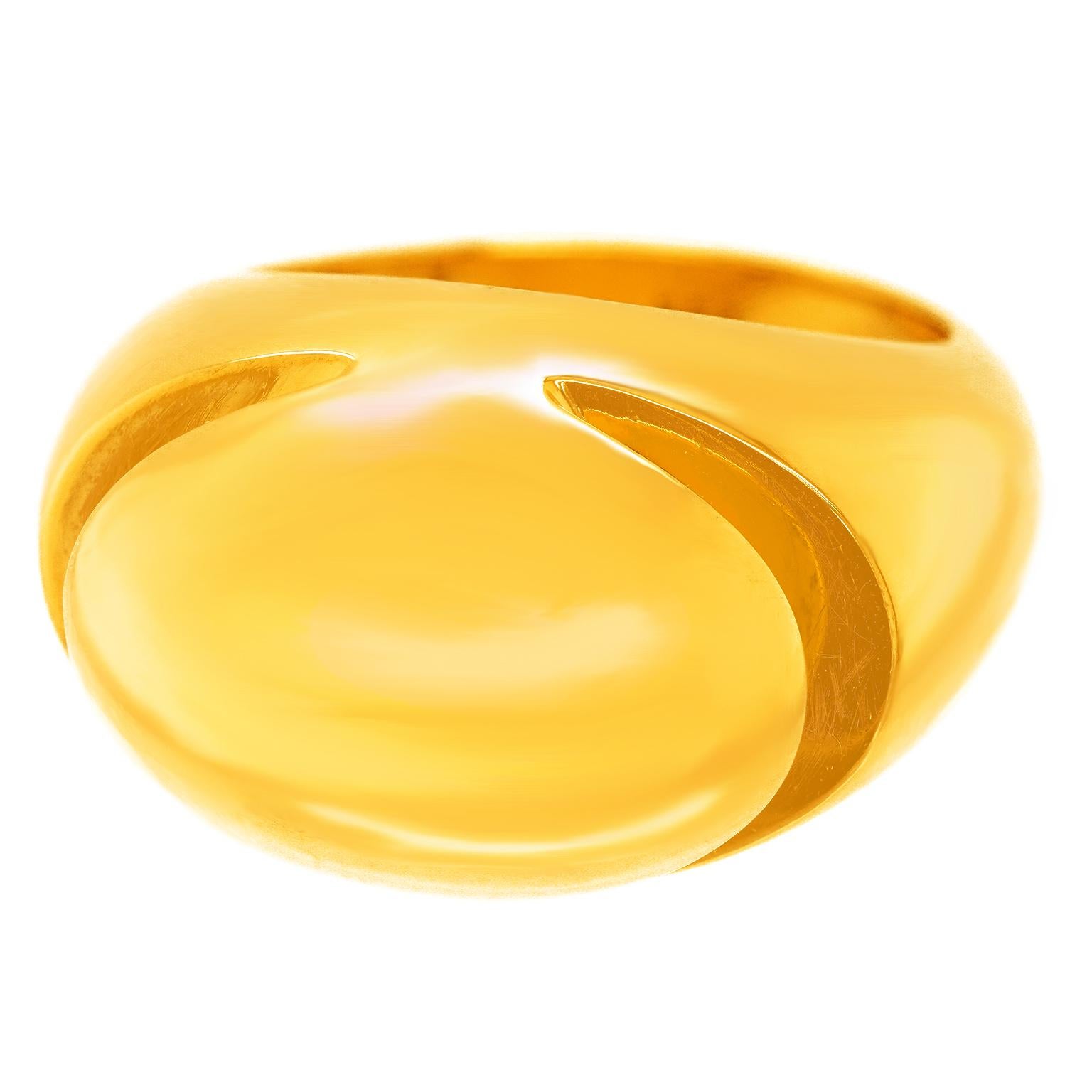 BVLGARI Yellow Gold Ring In Excellent Condition For Sale In Litchfield, CT