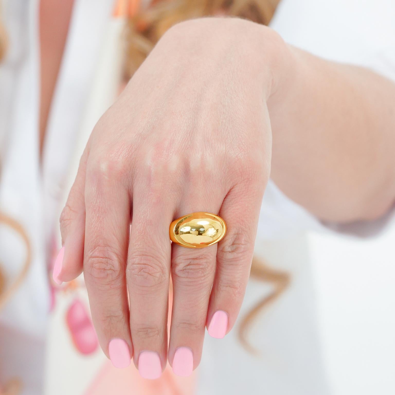 Women's or Men's BVLGARI Yellow Gold Ring For Sale