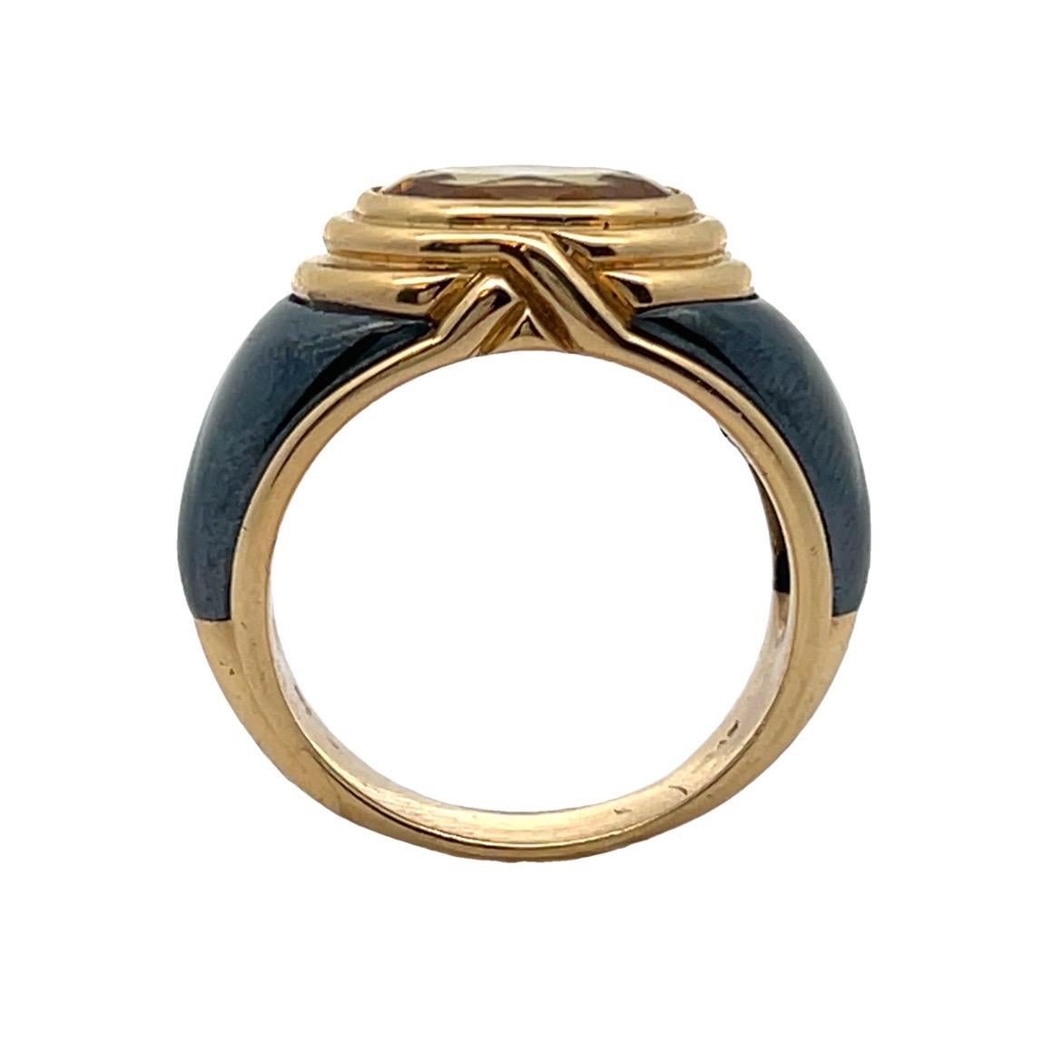 Bvlgari Yellow Sapphire Men's Ring 5