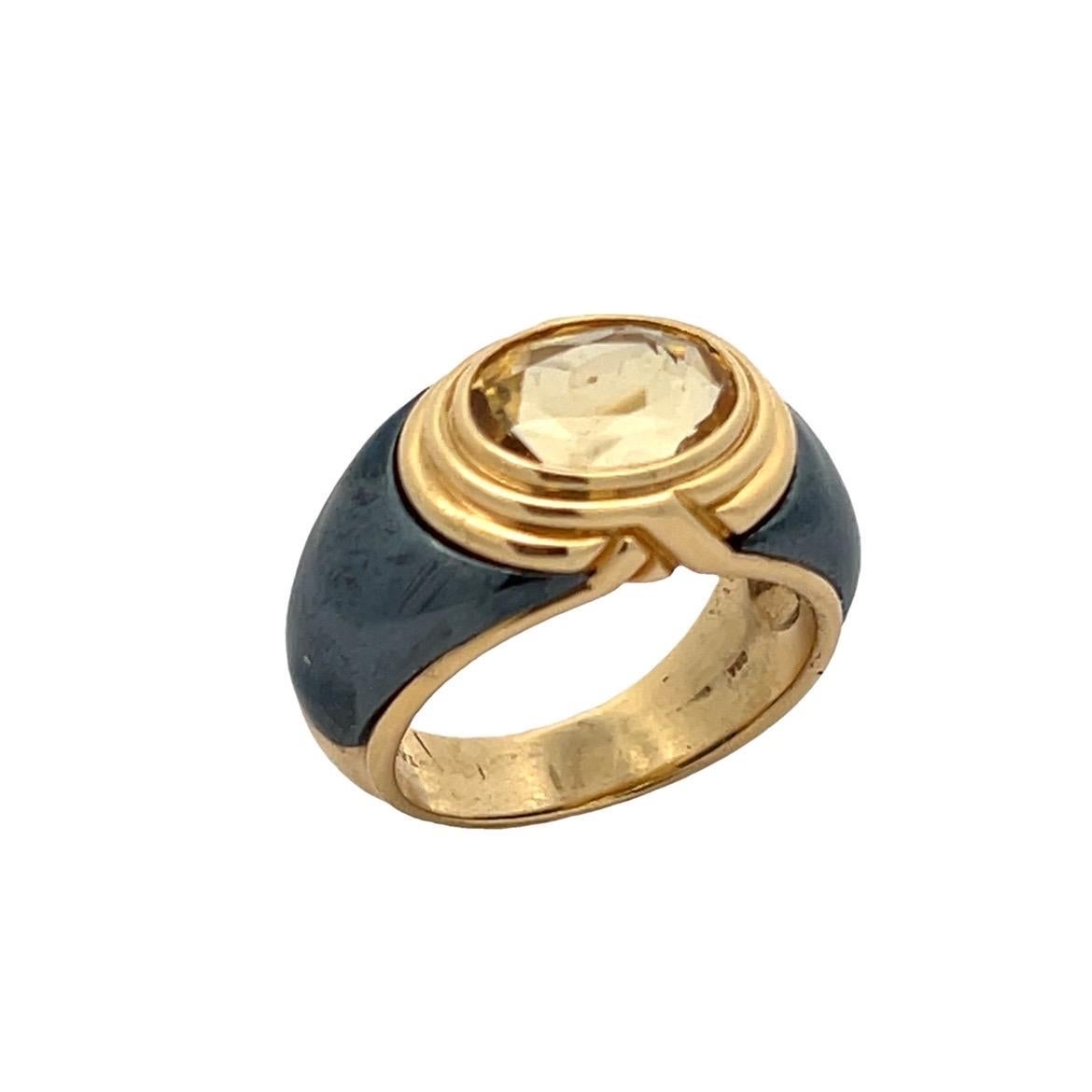 Bvlgari Yellow Sapphire Men's Ring 6