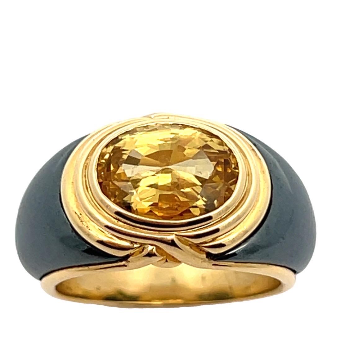 Bvlgari Yellow Sapphire Men's Ring 1