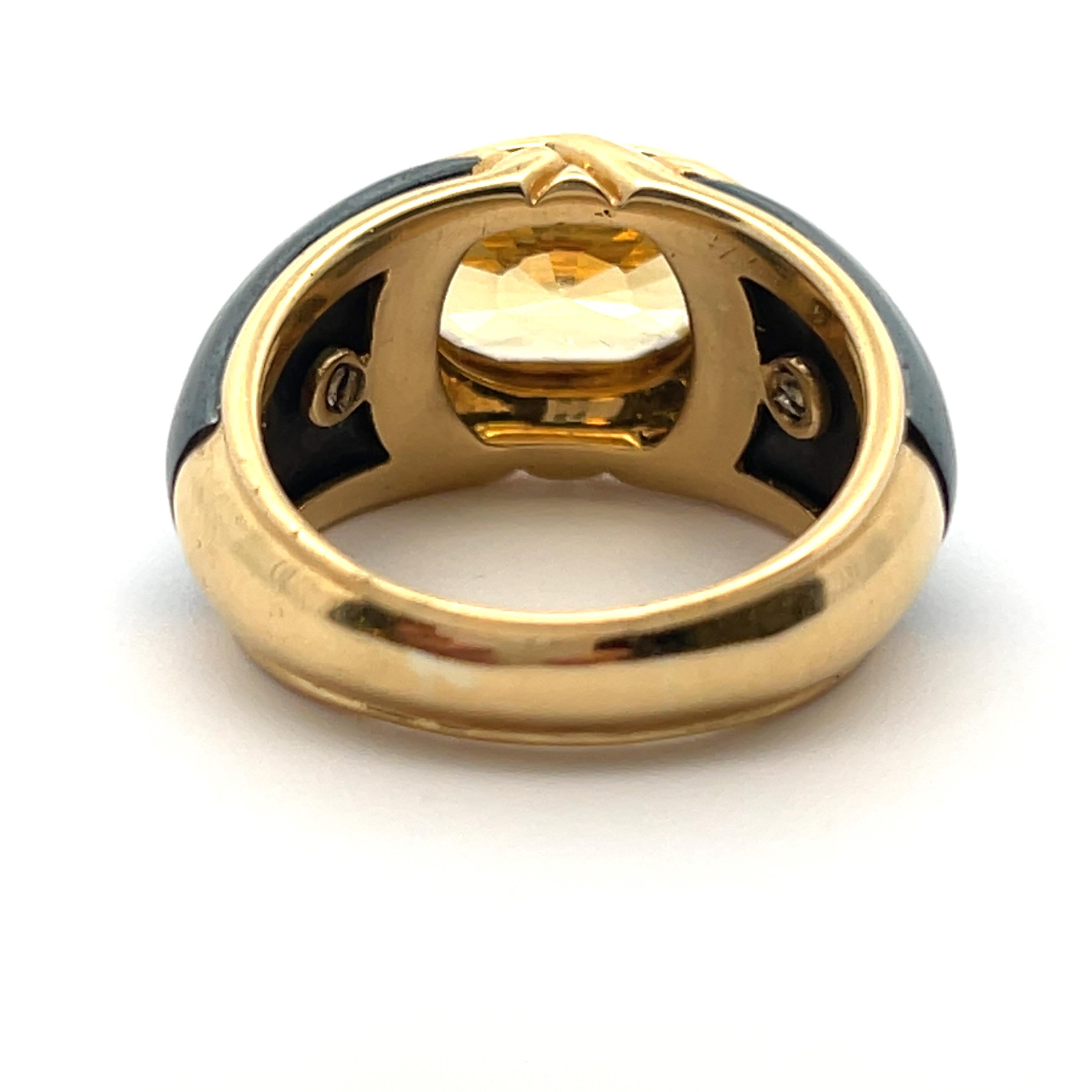 Bvlgari Yellow Sapphire Men's Ring 3