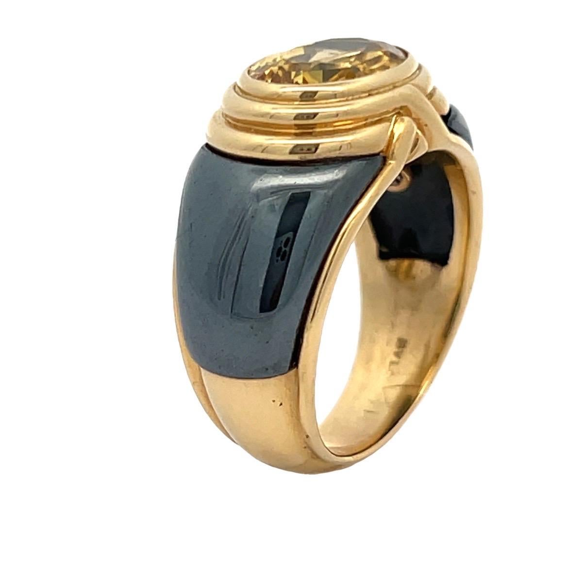 Bvlgari Yellow Sapphire Men's Ring 4