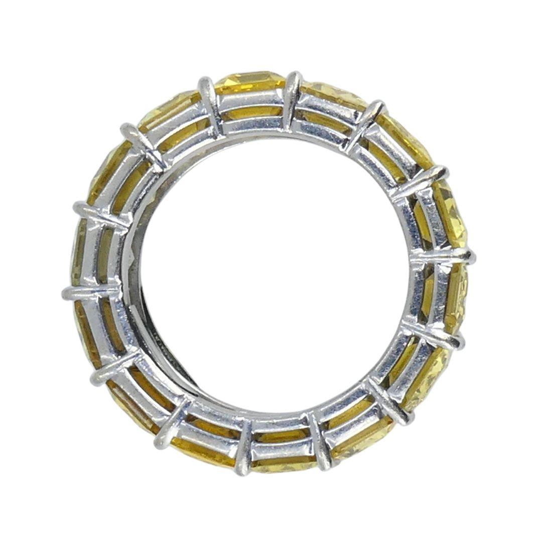 Bvlgari Gelber Saphir Platin Eternity Band Ring im Angebot 7
