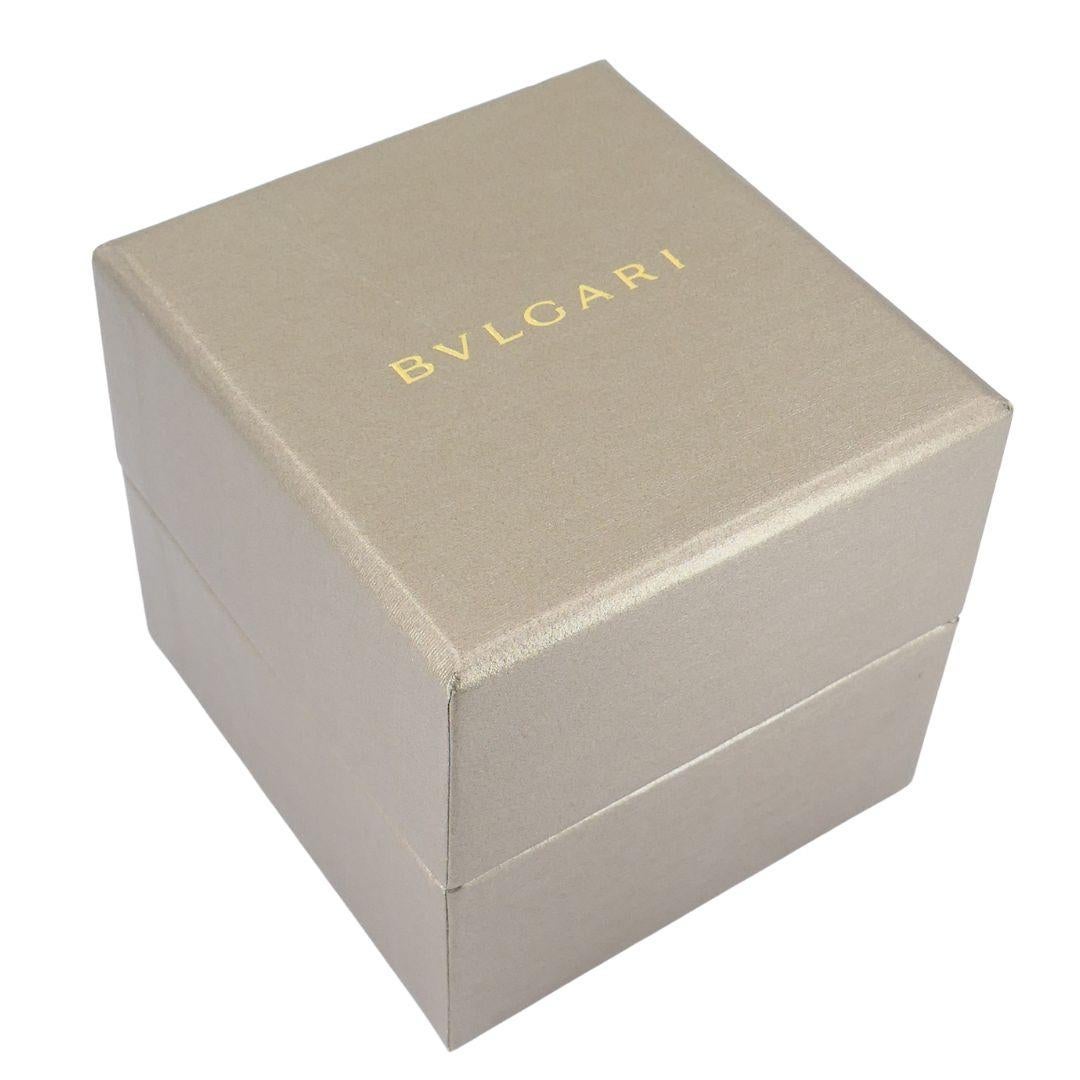 Bvlgari Gelber Saphir Platin Eternity Band Ring (Smaragdschliff) im Angebot