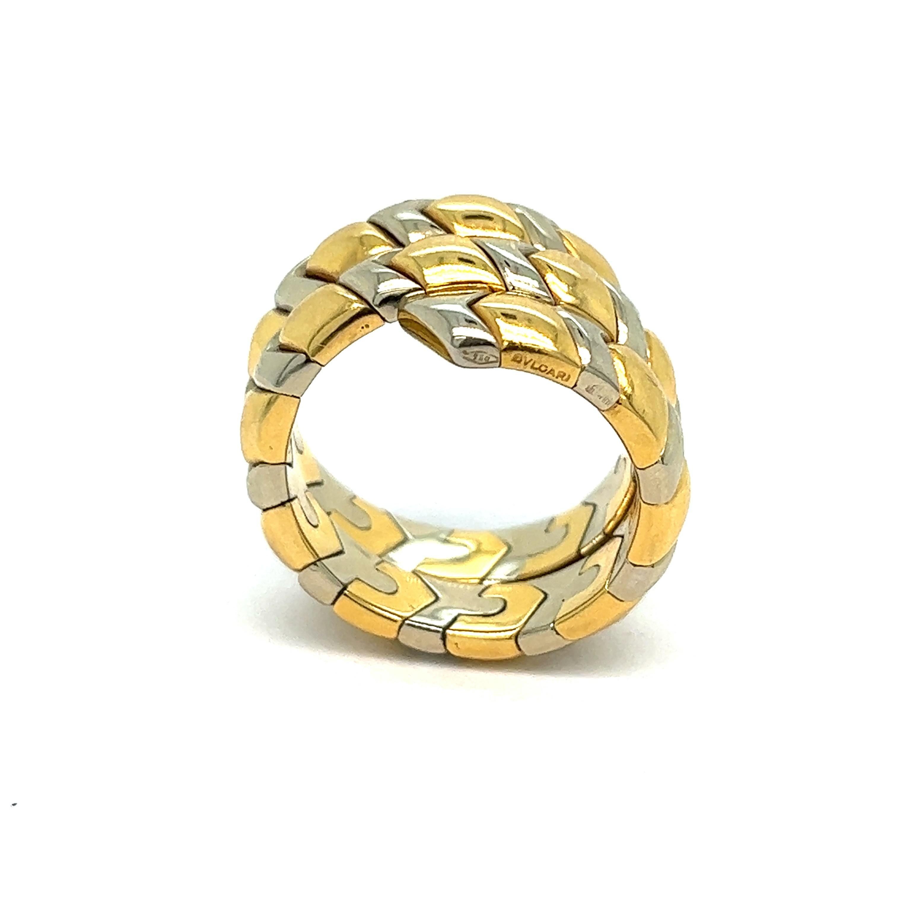 Bvlgari Wickelring aus Gelb- und Weißgold 2