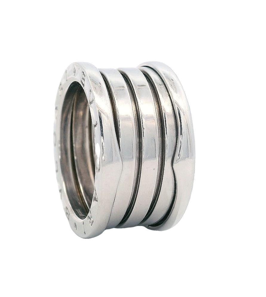 Bvlgari Zero-1 18kt white Gold 4 Band Ring size 53 für Damen oder Herren im Angebot