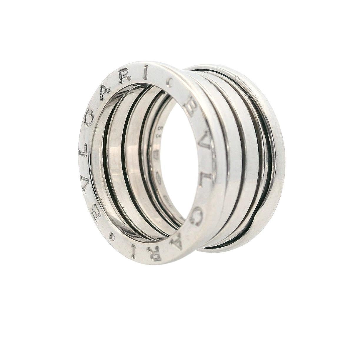 Women's or Men's Bvlgari Zero 1 18kt white Gold 4 Band Ring size 53 For Sale