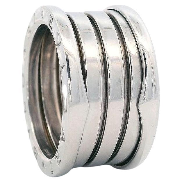Bvlgari Zero 1 18kt white Gold 4 Band Ring size 53