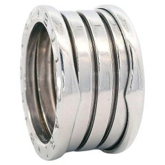Bvlgari Zero 1 18kt white Gold 4 Band Ring size 53