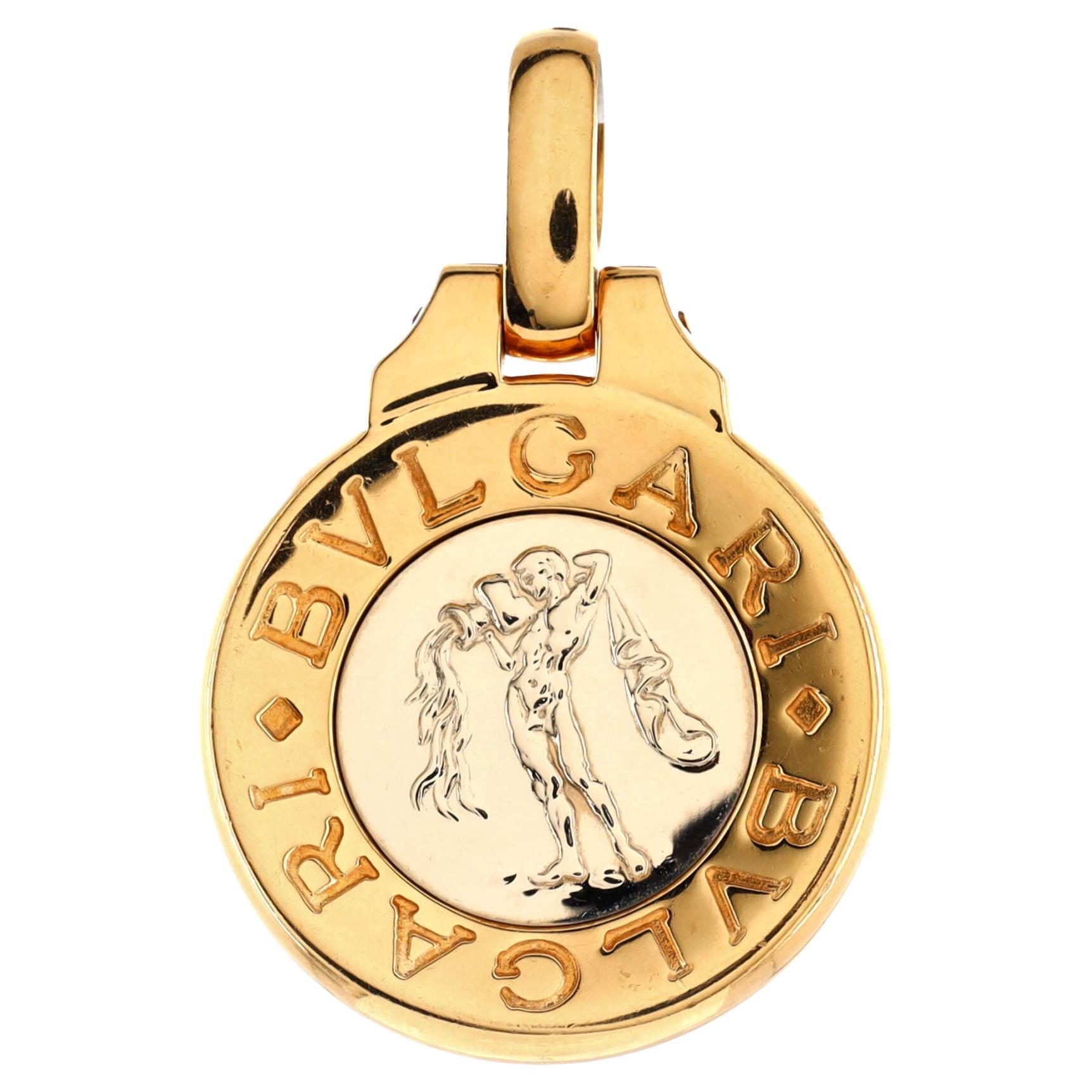 Bvlgari Zodiac Pendant Charm Pendant & Charms 18k Yellow Gold and 18k White Gold