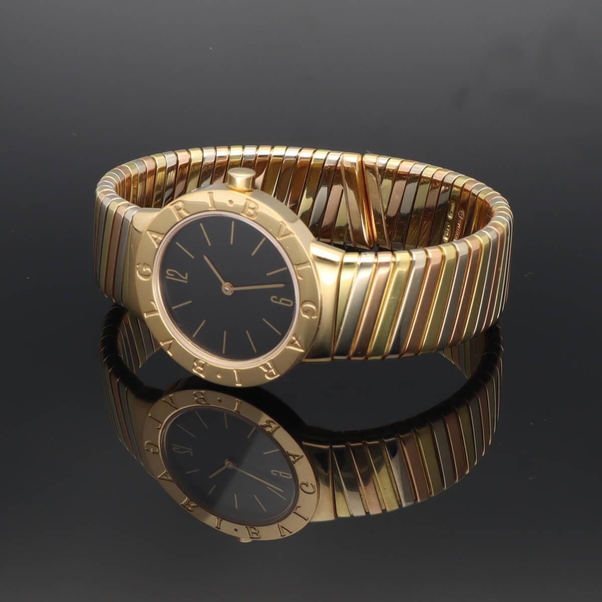 BVLGARI・BVLGARI BB302T Reloj Tubogas 18K YG WG PG 17cm Cuarzo en venta 4