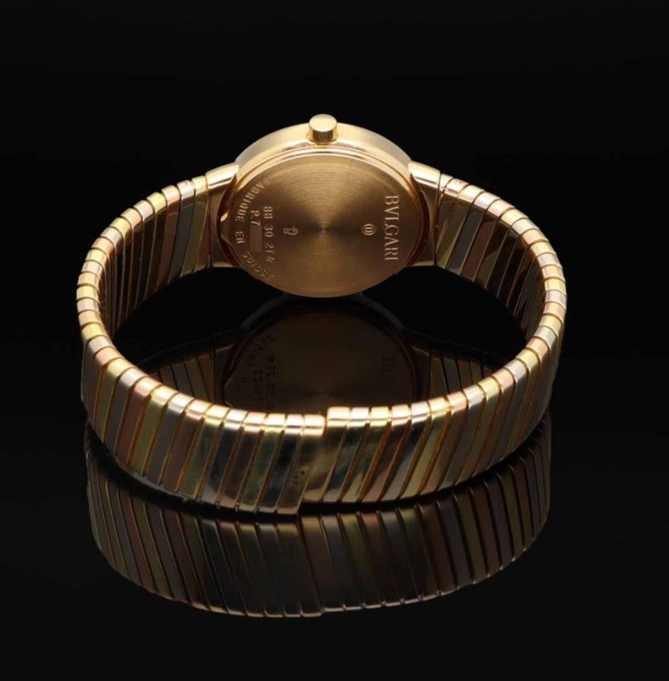 BVLGARI・BVLGARI BB302T Reloj Tubogas 18K YG WG PG 17cm Cuarzo en venta 6