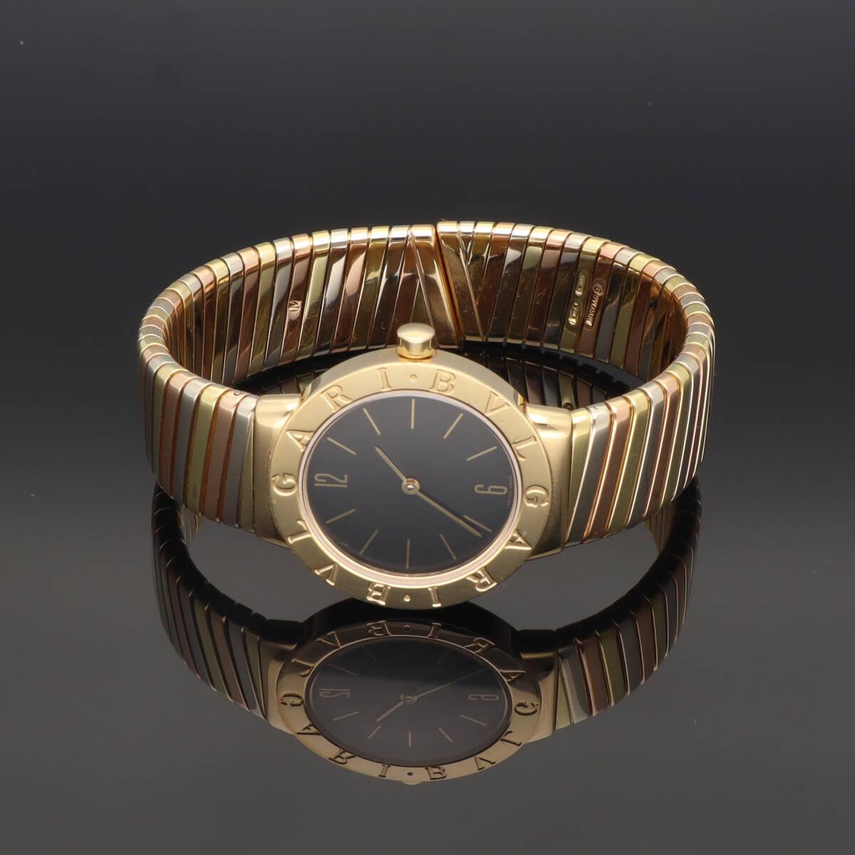 BVLGARI・BVLGARI BB302T Reloj Tubogas 18K YG WG PG 17cm Cuarzo en venta 5